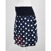 Balónová sukně - tmavě modrá a bílý puntík - retrokolo