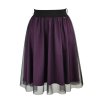 Půlkolová sukně - guma - fialová a černý tyl