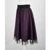 Půlkolová sukně - guma - fialová a černý tyl