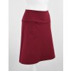 Áčková sukně s kapsou - vínová 2