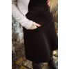 Áčková sukně s kapsou - vínová 2 6