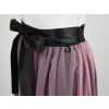 Půlkolová sukně - guma - černá a světle růžový tyl 2