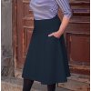 Prodloužená áčková sukně - tmavě modrá II.JAKOST