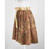 Půlkolová sukně - guma - semiš vintage květy 2