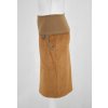 Pouzdrová sukně - manšestrová - skořicová