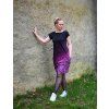 Šaty oversized - krátký rukáv - fialová mandala 2