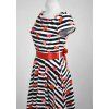 Půlkolové šaty - pruhy plné lásky