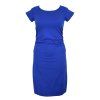 Šaty řasené - krátký rukáv - královsky modré