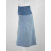 Áčková sukně s kapsou - světle modrá