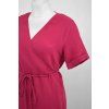 Zavinovací mušelínové šaty - magenta