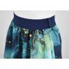 Půlkolová sukně - guma - modrozelený mramor 2