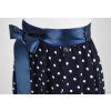 Půlkolová sukně - guma - tmavě modrá puntíkatá