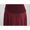 Maxi půlkolová sukně - vínová