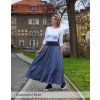 Black Mountain Maxi půlkolová sukně - tmavě modrá – fotografie 5