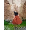 Kalhotová sukně - cihlová