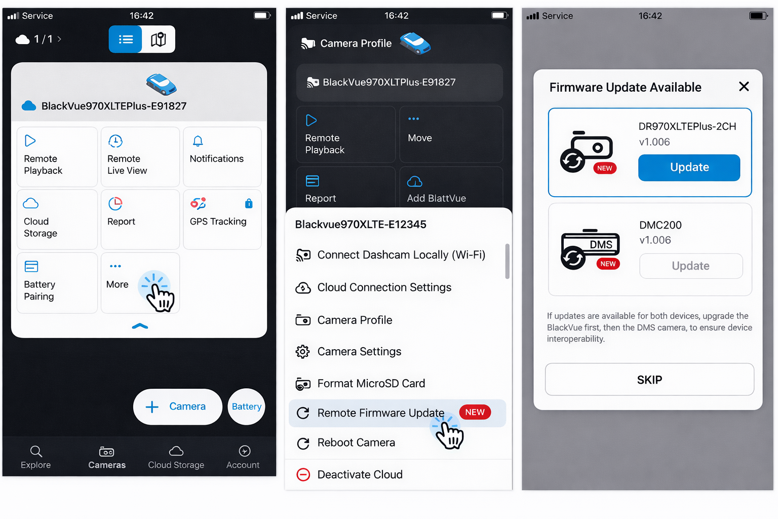 Cloud FOTA – průběh aktualizace firmwaru