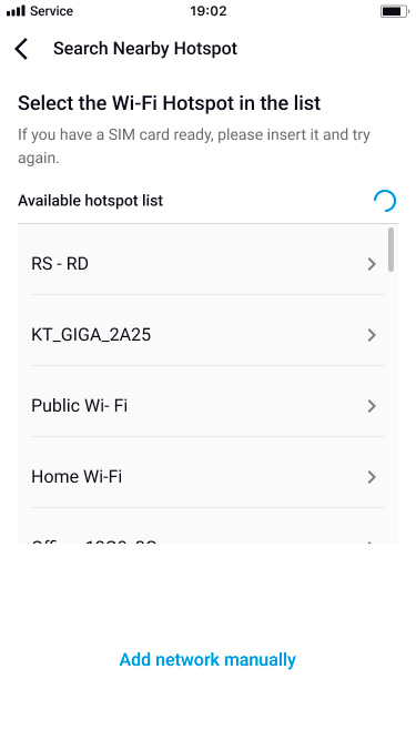Hotspot – připojení kamery k internetu