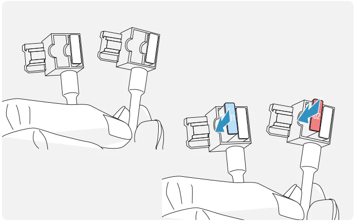 Vložte pojistky do odbočky