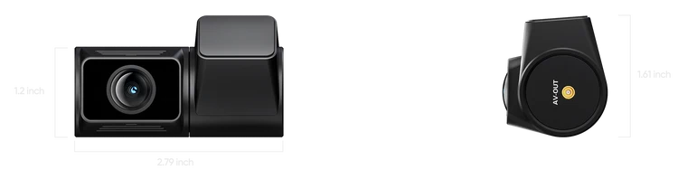 Rozměry zadní kamery T330