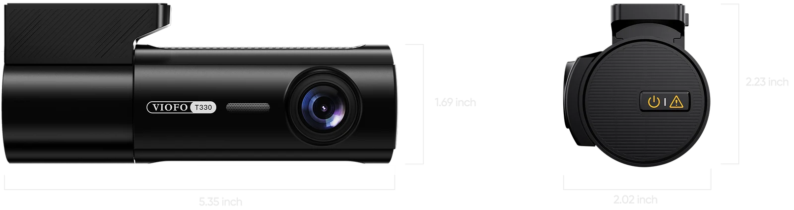 Rozměry přední kamery T330W