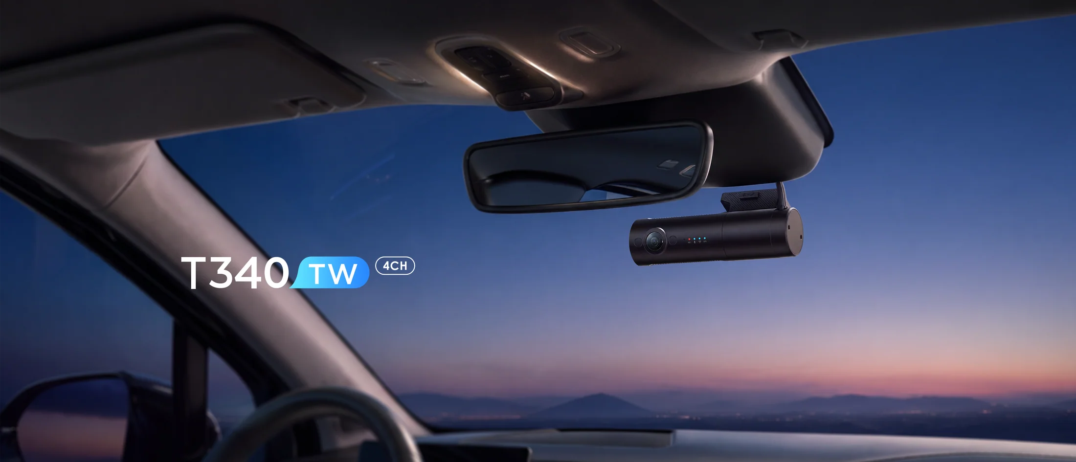 VIOFO T340TW-4CH – 4K přední, IR interiérová, teleobjektiv a vodotěsná zadní kamera