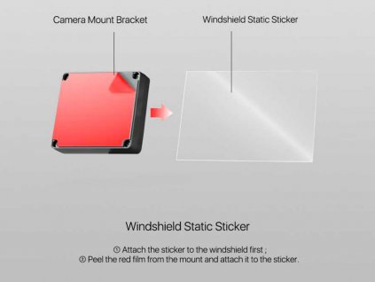viofo transparent plastic static windshield sticker for all body mounts