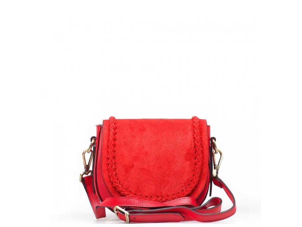 Kožená crossbody kabelka Marina červená