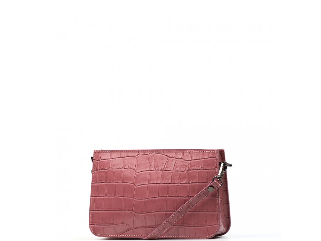 Kožená crossbody kabelka Sharon růžová
