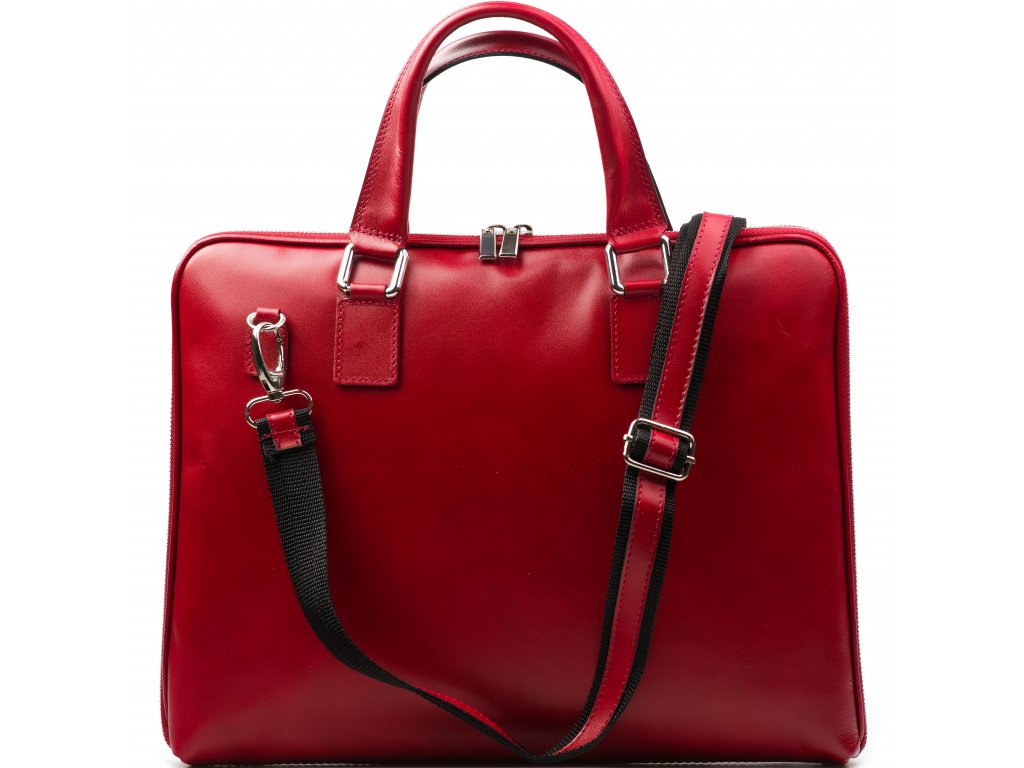 Kožená taška na notebook Esme červená - Blaire shop