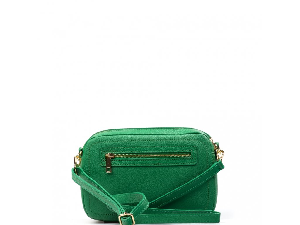 Kožená crossbody kabelka Rossella zelená
