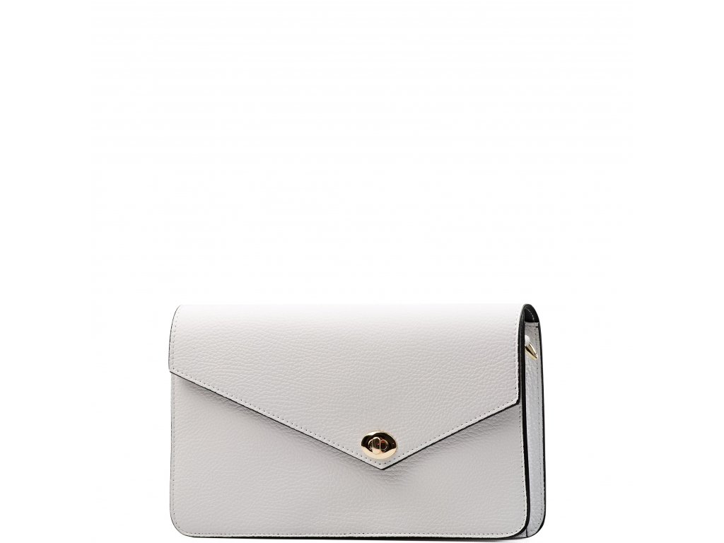 Kožená crossbody kabelka Vanda bílá