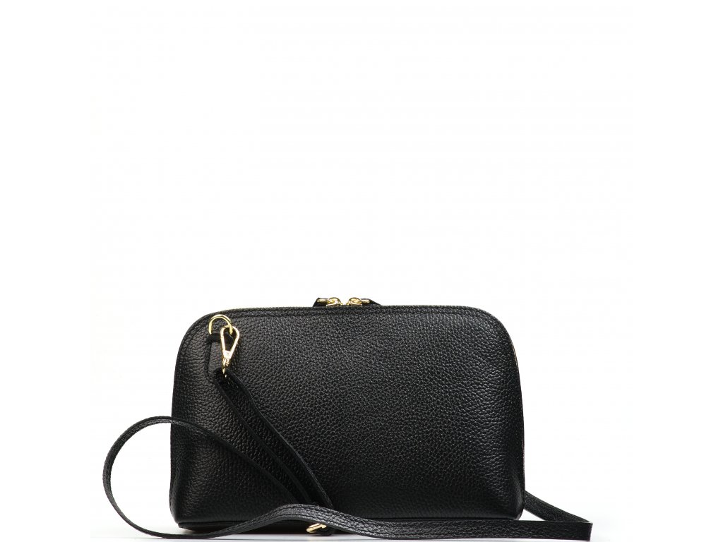 Kožená crossbody kabelka Daria černá