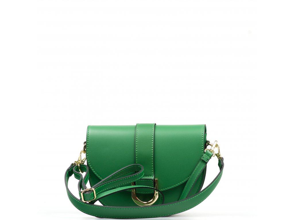 Kožená crossbody kabelka Guiliana zelená