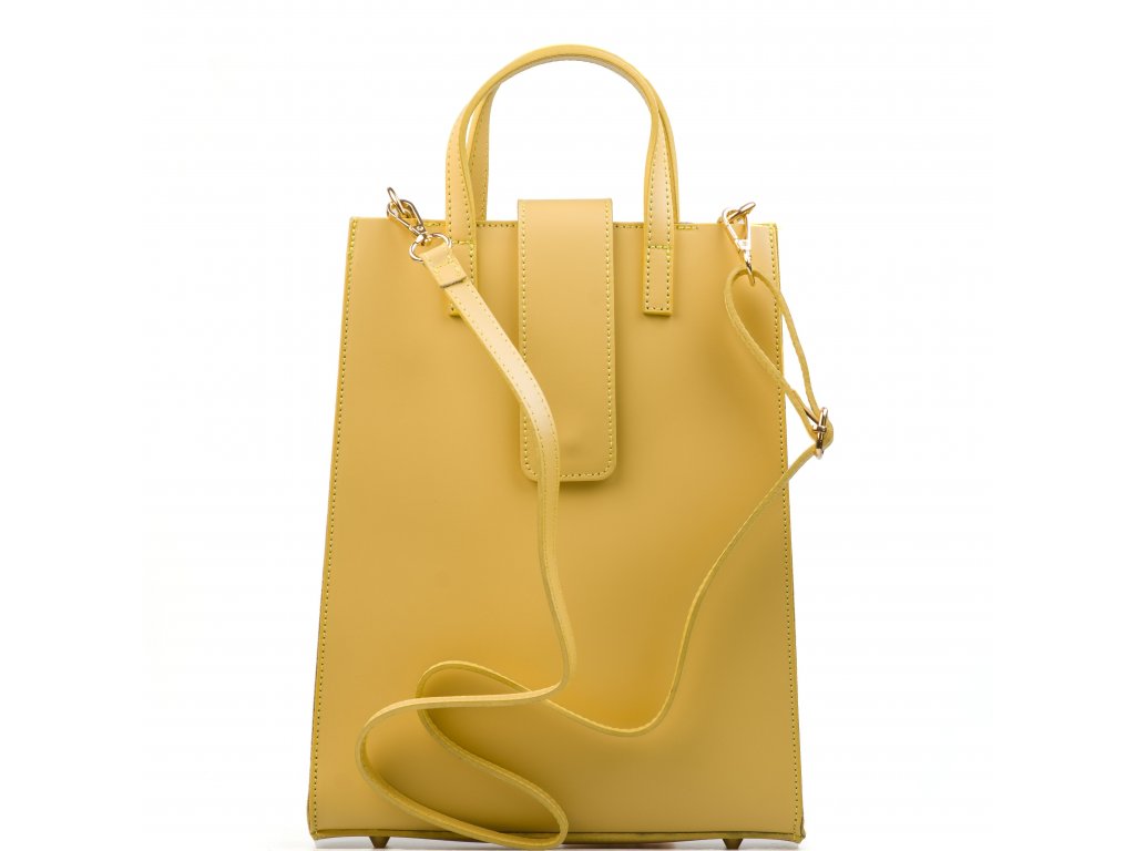 Kožená kabelka Phoebe žlutá