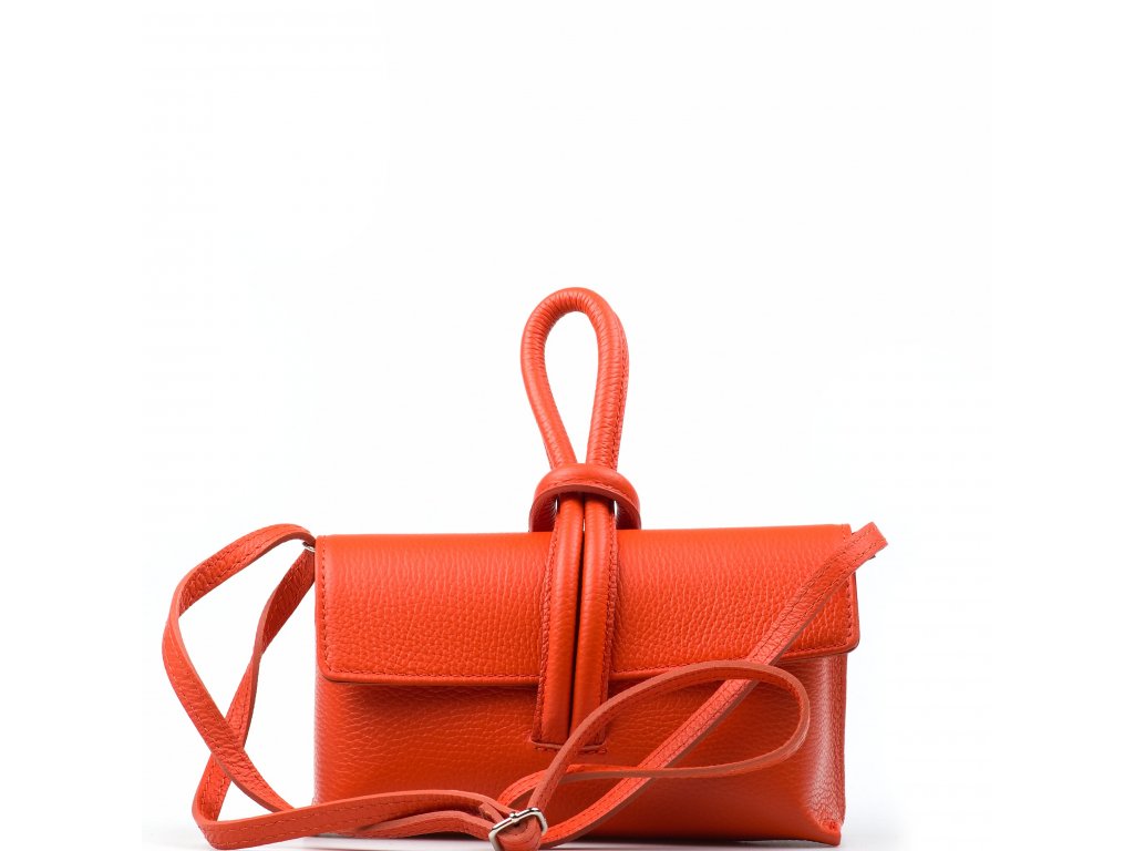 Kožená kabelka Valerie oranžová