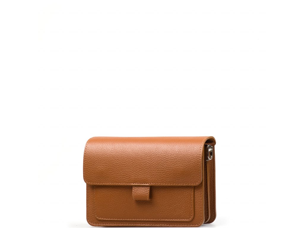 Kožená crossbody kabelka Dalia koňakově hnědá