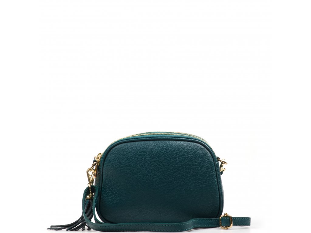 Kožená crossbody kabelka Odette petrolejová