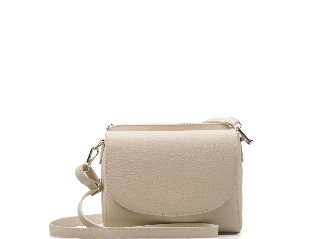 Kožená crossbody kabelka Otilia béžová