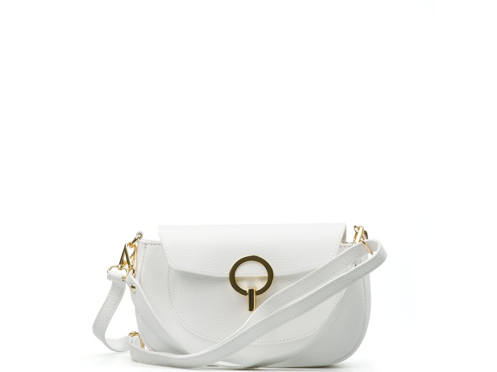 Kožená crossbody kabelka Addie bílá
