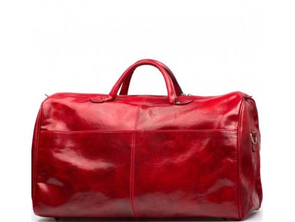 Kožená cestovní taška Milva červená