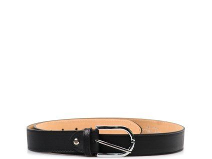 Dámský kožený opasek černý