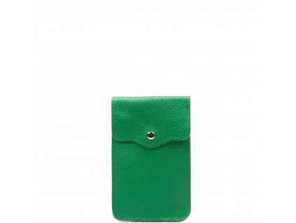 Kožená mini kabelka Jessi na telefon zelená