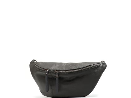 Kožená crossbody ledvinka Tracy šedá