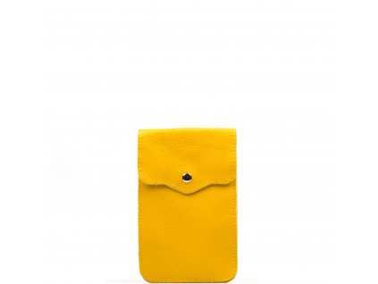 Kožená mini kabelka Jessi na telefon žlutá