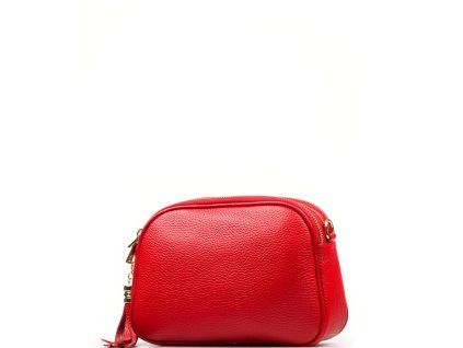 Kožená crossbody kabelka Odette červená