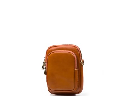 Pánské kožené crossbody Zeno koňakově hnědé