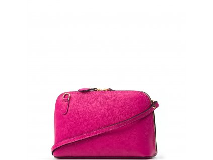 Kožená crossbody kabelka Daria fuchsiová