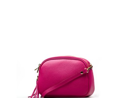 Kožená crossbody kabelka Odette fuchsiová