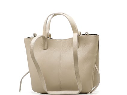 Kožená kabelka Lea béžová