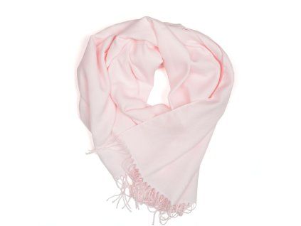 Dámská pašmínová šála světle růžová